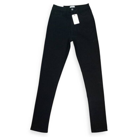 FOREVER 21 HIGH RISE BLACK SKINNY JEANS SZ.26 NWT. - Picture 2 of 7